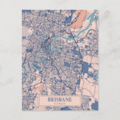 Brisbane Australia Breezy City Map Travel ポストカード (正面)