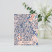 Brisbane Australia Breezy City Map Travel ポストカード (スタンド正面)