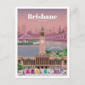Brisbane Australia Vintage Travel  ポストカード (正面)