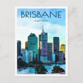Brisbane City Australia Vintage Travel  ポストカード (正面)
