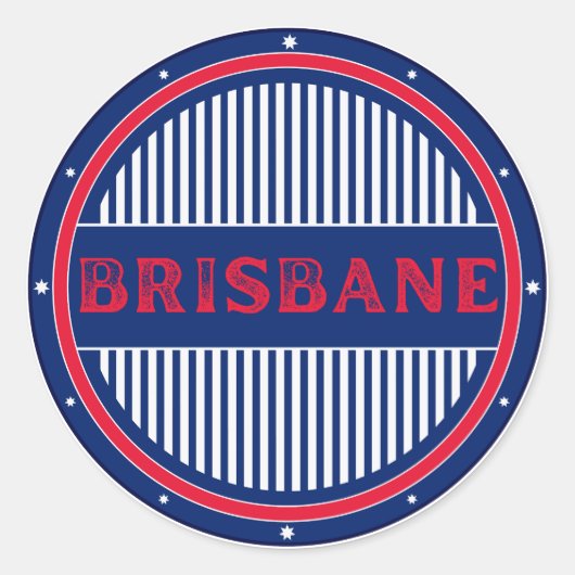 Brisbane City Pride Emblem – Australian Identity ラウンドシール (正面)