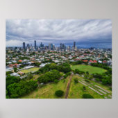 Brisbane City Skyline from New Farm Park ポスター (正面)