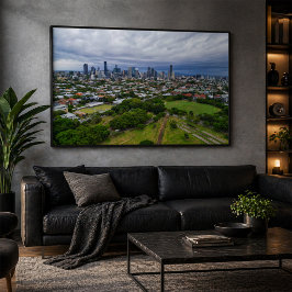 Brisbane City Skyline from New Farm Park ポスター
