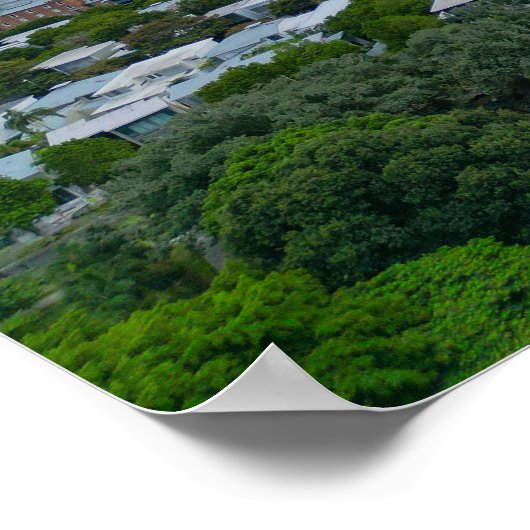 Brisbane River Aerial View from New Farm ポスター (角)