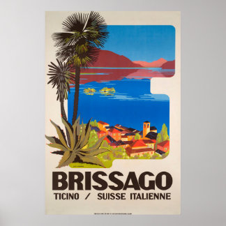 Brissago,ティチーノ,スイス,旅行ポスター ポスター