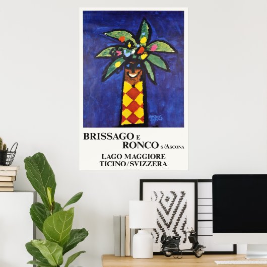 Brissago e Ronco s Ascona，スイス，旅行 ポスター (ホームオフィス)