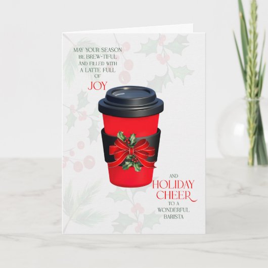 Brista Latte Full of Joy Coffee Cup Seasonal Cheer シーズンカード (正面)