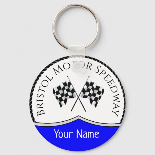 BRISTOLモータースピードウェイ – チェッカーフラグ キーホルダー (正面)