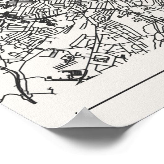 Bristol City Map Poster – Modern Minimal Urban Art ポスター (角)