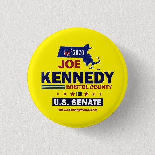 Bristol County for Joe Kennedy 2020 缶バッジ (正面)