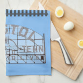 Bristol Sagon Sign with Tracks on Blue キッチンタオル (四つ折り)