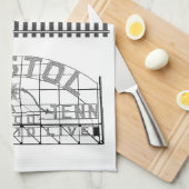 Bristol Sagon Sign with Tracks on white キッチンタオル (四つ折り)