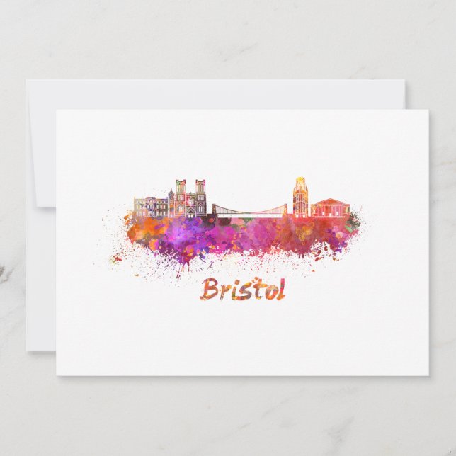 Bristol skyline in watercolor (正面)