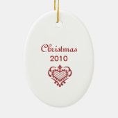 Britaのカールラーションの神7月-メリークリスマス セラミックオーナメント (裏面)