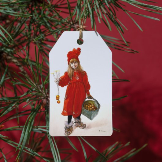 Brita as Iduna Carl Larssonヴィンテージアートクリスマス ギフトタグ