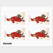 Brita as Iduna Carl Larssonヴィンテージアートクリスマス 長方形シール (シート)