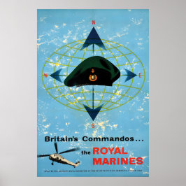 Britain's Commandos The Royal Marines Propaganda ポスター