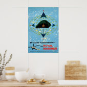 Britain's Commandos The Royal Marines Propaganda ポスター (キッチン)