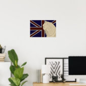 Britanniaシリーズ：ペルシャ猫ケンゾー ポスター (ホームオフィス)