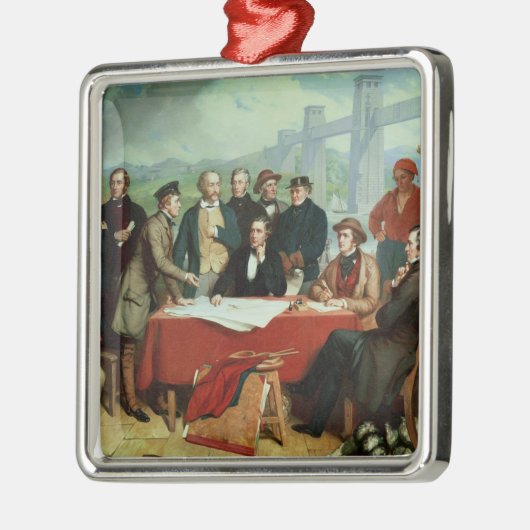 Britannia橋のエンジニアの会議 メタルオーナメント (左)