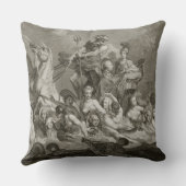 Britannia、c.1765 (版木、銅版、版画)の勝利 クッション (裏面)
