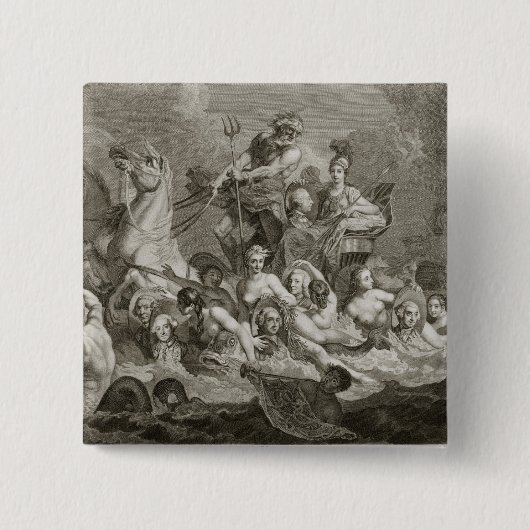 Britannia、c.1765 (版木、銅版、版画)の勝利 缶バッジ (正面)