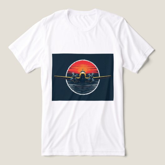Brite-T サンセット飛行機 0018736 トライブレンドTシャツ (デザイン正面)