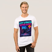 Brite-T Ciry Streets Never Sleep 0019036 トライブレンドTシャツ (正面全面)