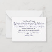 British American Flags 結婚's Thank You ノートカード (裏面)