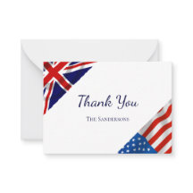 British American Flags 結婚's Thank You