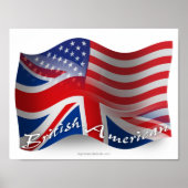 British-American Waving Flag ポスター (正面)