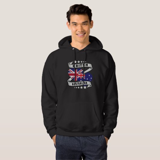 British Australian  British Australia flag and Uk  パーカ (正面フル)
