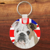 British Bulldog with Union Jack キーホルダー (裏面)