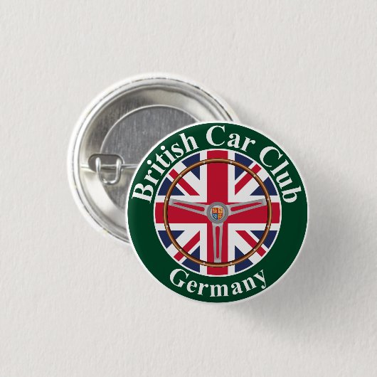 British Car Club Button 缶バッジ (正面&裏面)