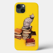British Cat on a stack of books Case-Mate iPhone C iPhoneケース (裏面)