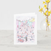 British Cats in Crowther Street Stockport Cheshire カード (黄色い花)