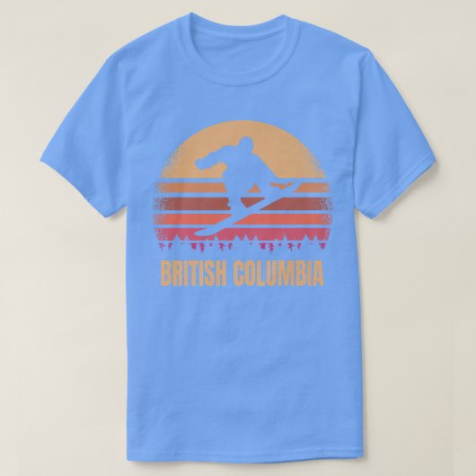 British Columbia Canada Snowboarding Outdoor Vinta Tシャツ (デザイン正面)