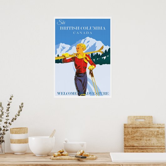 British Columbia Travel Poster ポスター (キッチン)