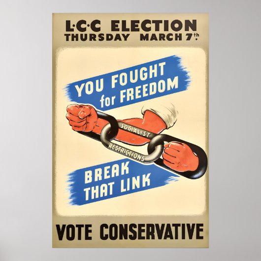 British Conservative Party Poster Socialist ポスター (正面)
