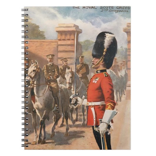 British Dragoons Royal Scots Greys postcard ノートブック (正面)