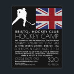 British Flag, Hockey Player, Camp Advertising チラシ<br><div class="desc">British Flag,  Hockey Player,  Camp Advertising Flyers By The Business Card Store.</div>