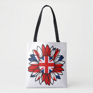 British Flag Sunflower Design Women's トートバッグ