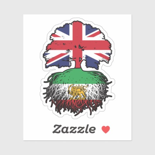 British Grown Iranian Roots Lion and Sun シール (シート)