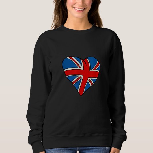 British heart shaped flag スウェットシャツ (正面)