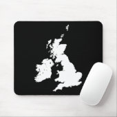British Isles - White on Black マウスパッド (マウス)