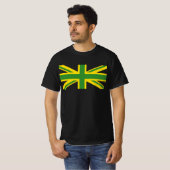 British - Jamaican Union Jack Flag  Tシャツ (正面フル)