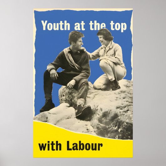 British Labour Party Election Poster Youth at the ポスター (正面)