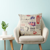 British newspaper pattern クッション (椅子)