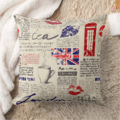 British newspaper pattern クッション (ブランケット)