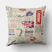 British newspaper pattern クッション (裏面)